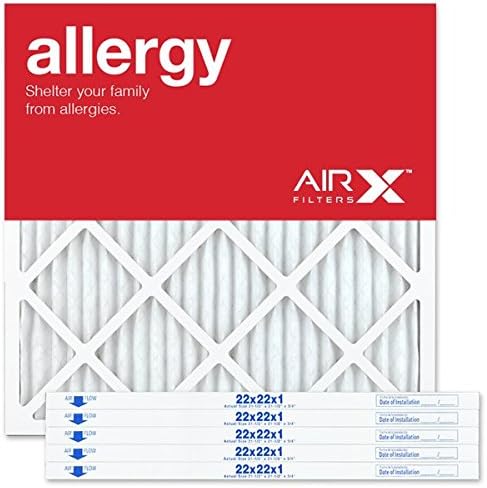 AIRx Filters 22x22x1 Air Filter MERV 11 Pleated HVAC AC Furnace Air Filter, Allergy 6-Pack, Made in the USA