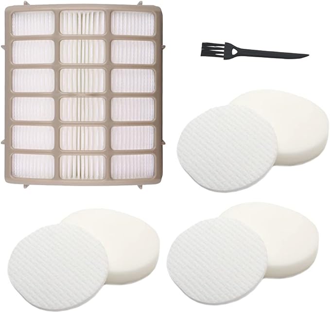 Dttery 3 Foam and Felt + 1 Hepa Filters Replacement for Shark Navigator Rotator Professional Upright Vacuum NV70 NV71 NV80 NV90 NV95 UV420, Part XFF80 XHF80