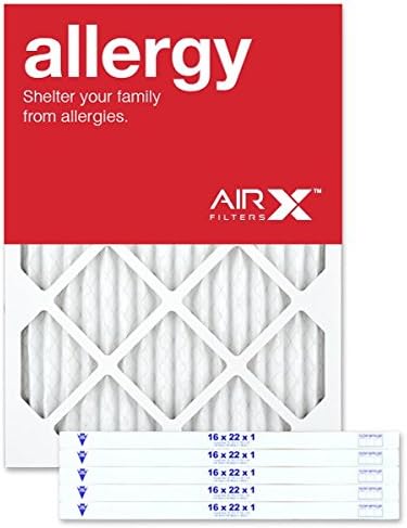 AIRx Filters 16x22x1 Air Filter MERV 11 Pleated HVAC AC Furnace Air Filter, Allergy 6-Pack, Made in the USA
