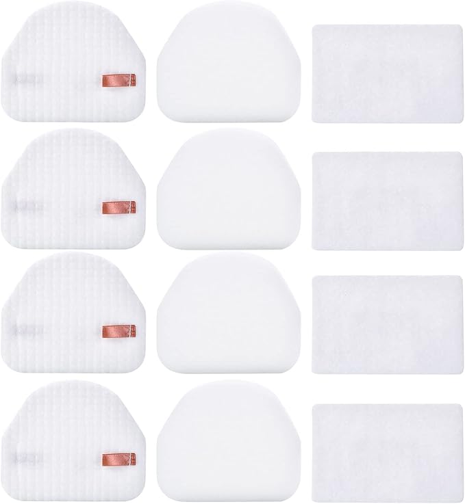 Leadaybetter Filter Replacement for Shark Navigator NV100 NV100 26 NV105 26 NV106 UV300 NV450 NV480 NV482 Light Upright Vacuum Cleaner, 4 Pack Foam & Felt Filters, Compare to Part # XFF450 & XFL100