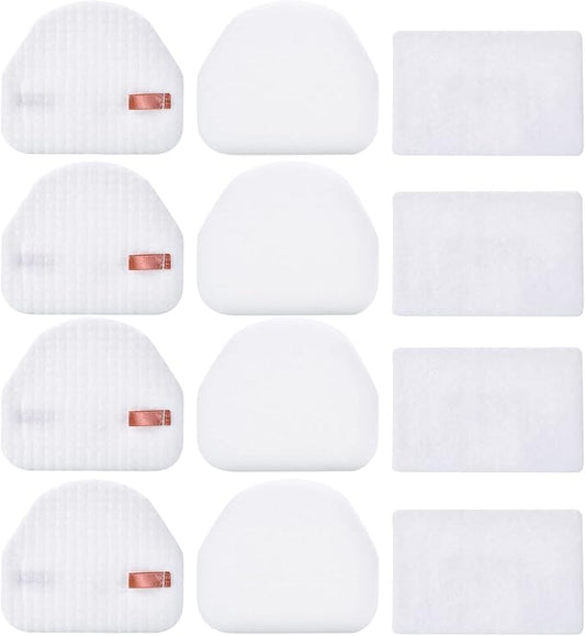 Leadaybetter Filter Replacement for Shark Navigator NV100 NV100 26 NV105 26 NV106 UV300 NV450 NV480 NV482 Light Upright Vacuum Cleaner, 4 Pack Foam & Felt Filters, Compare to Part # XFF450 & XFL100