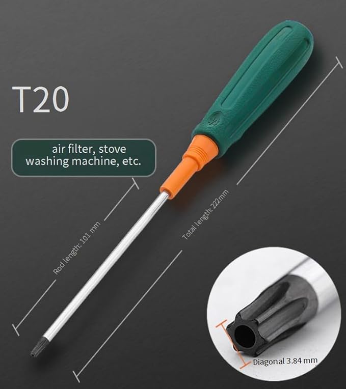 Cabin Air Filter Replacement Tool Kit: Magnetic Torx Bit Star Screwdriver w/Magnetic Tip + Steel Pry Bar Removal for Tesla Model 3 Y Interior Dashboard Panel Vent Console Exterior Shell Repair
