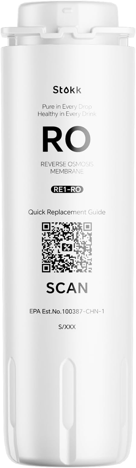 Stokk E1 Countertop Reverse Osmosis System RO Replacement Filter(RE1-RO), Compatible with E1 & T1-Lite Series (NOT Compatible with T1), 12–24 Month Lifespan