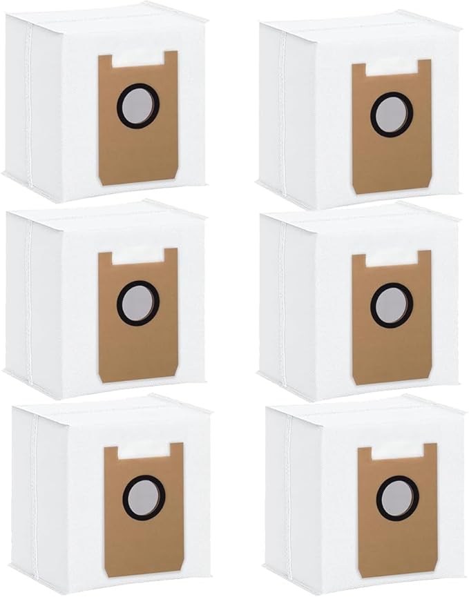 Dust Bags for AIRROBO T20+/ T25+/ T30+/ T25+C Robot Vacuum Cleaner, Replacement Vacuum Bags Disposable Bag Airrobo Robot Vacuum Cleaner Bags Replacement Parts (6 Pack)