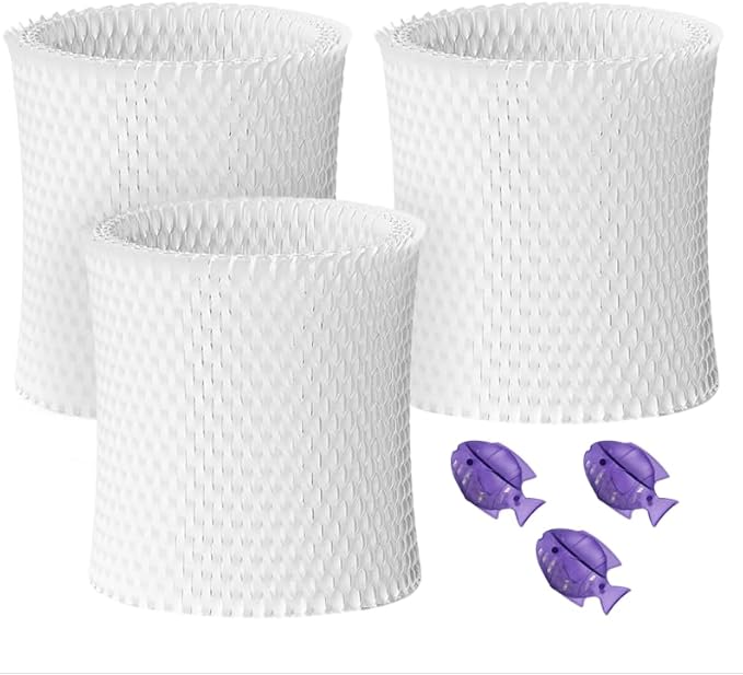 3 Pack Bedside Humidifier Filter Replacement Compatible with Canopy Bedside & Nursery Humidifiers Humidifier Wicking Replacement Filter Wood Pulp & Paper Replace Every 6 Weeks