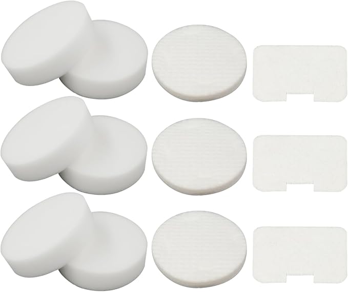 Dttery 6 Foam + 3 Felt Circular & Exhaust Filters Kit Replacement for Shark Navigator Swivel Upright Vacuum NV22, NV22L, NV22S, NV26, NV27, UV400 Part # XF22