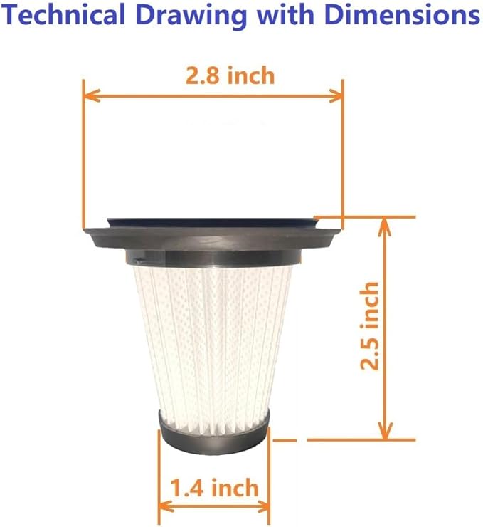 4pack Hepa Filters Replacement Compatible with MONOZEL VC026 Cordless Handheld Vacuum, Washable Filters Works with SWMRDN VC007, dormzie VC029, SIMWAL SV01 and Jahy2Tech Handheld Vac etc.