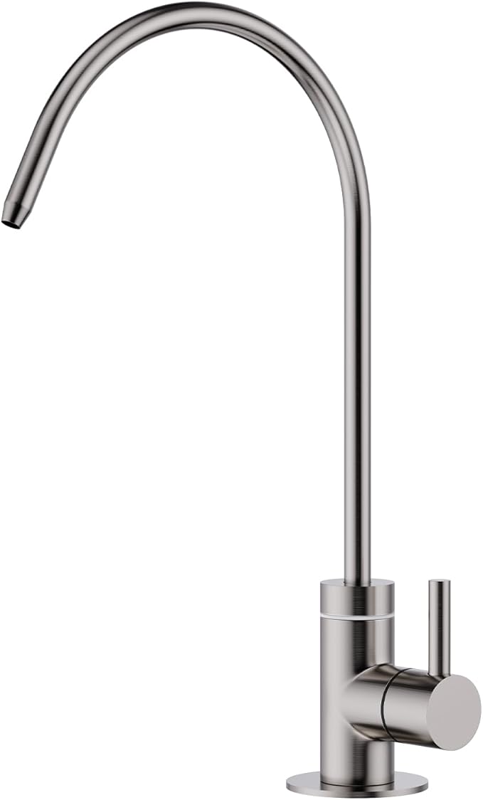 GIMILI Drinking Water Faucet for Kitchen Sink, Kitchen Water Filter Faucet Stainless Steel for Reverse Osmosis or Water Filtration System Beverage Non-Air Gap RO Faucet Brushed Nickel Finish