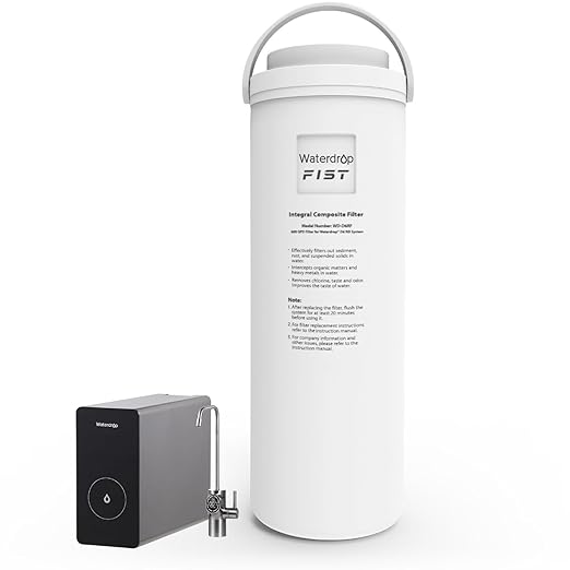 Waterdrop D6RF Filter, Replacement for D6 Tankless Reverse Osmosis System, 1-Year Lifetime, Reduce PFAS