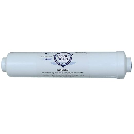 KleenWater in-Line Water Filter to Remove Lead, Chlorine and Chemicals with Versatile Inlet/Outlet Connections, USA Made
