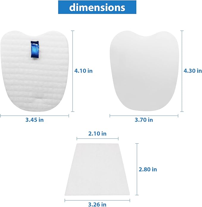 Vacuum Filters Replacement Set for Shark Rocket Vacuum HV345 HV343AMZ ZS350 ZS351 ZS352 HV320 HV321 HV322 HV324Q HV345 HV401, 6 Foam&Felt Filters + 6 Post-Filters, Part # XPMFK320&1084FTV320