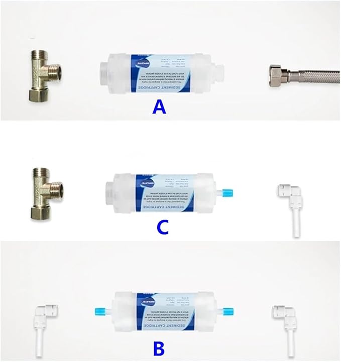 Quick-Connect Water Filter Replacement Cartridge Inline Filter for Refrigerator Ice Maker Under Sink A6HB(C)