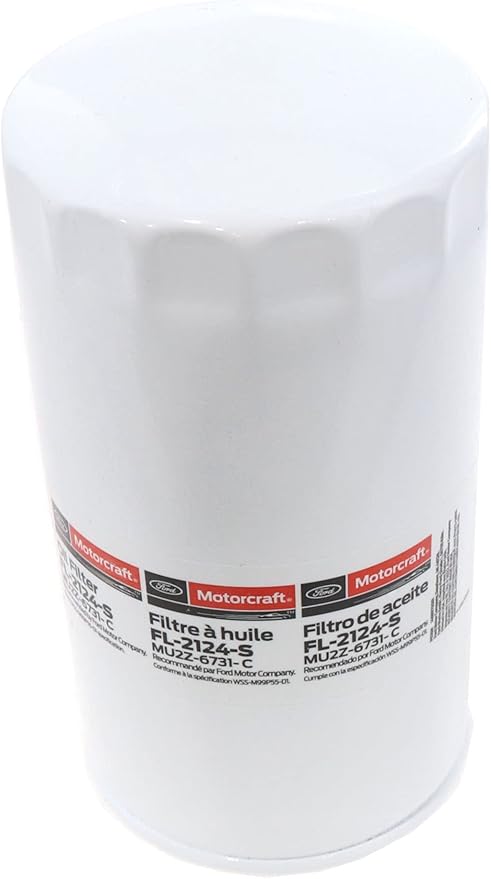 Motorcraft Engine Oil Filter- FL-2124-S (Replaces FL-2051-S/FL-2051) (OE Replacement for Ford: (Super Duty: 11-26 F-250/F-350/F-450, 11-25 F-550, 21-25 F-600) and (16-19 & 21-26 F-650/F-750) Vehicles)