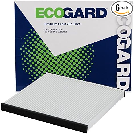 ECOGARD XC35479 Cabin Air Filter Fits 2002-2006 Toyota Camry, 2007-2010 Sienna, 2007-2009 Lexus RX350, 2000-2004 Avalon, 2004-2006 Lexus RX330, ES330, 2004-2008 Solara (Pack of 6)