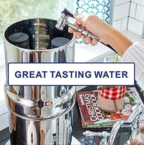 Water Filter Replacement Compatible with Big Berkey Filter Gravity Water Filter System Parts and Accessories, NSF/ANSI 42&372 Certified (4 Pack) BB9-2® Black Berkey Water Filters Cartridges