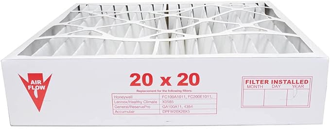 AIRx Filters 20x20x5 MERV 13 HVAC AC Furnace Air Filter Replacement for Honeywell FC100A1011 FC200E1011 CF200A1024, Health 2-Pack, Made in the USA