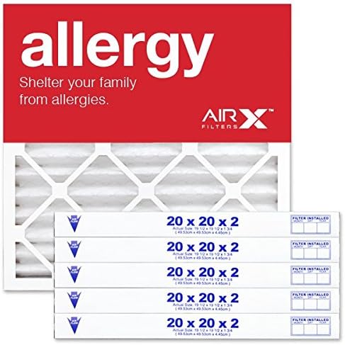 AIRx Filters 20x20x2 Air Filter MERV 11 Pleated HVAC AC Furnace Air Filter, Allergy 6-Pack, Made in the USA