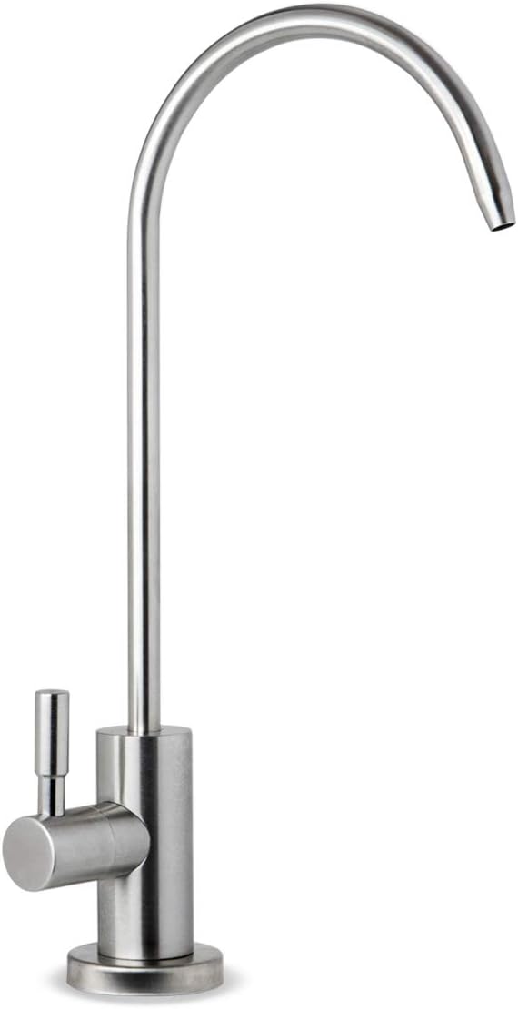 iSpring GA1-SS Stainless Heavy Duty Lead-Free Reverse Osmosis Faucet for RO Water Filtration Systems, 100% Lead-Free, Brushed Nickel Finish