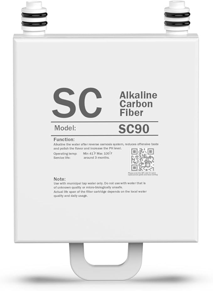 Frizzlife SC90 Replacement Post Filter Cartridge For WB99 Countertop Reverse Osmosis Water Filter System - Alkaline