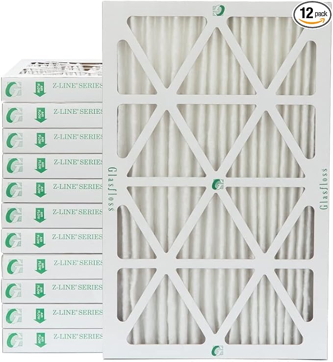 Glasfloss 16x24x2 MERV 10 Furnace Filter (12 Pack)