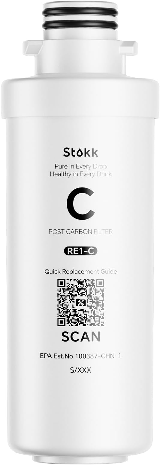 Stokk E1 Countertop Reverse Osmosis System C Replacement Filter(RE1-C), Compatible with E1 & T1-Lite Series (NOT Compatible with T1), 6–12 Month Lifespan