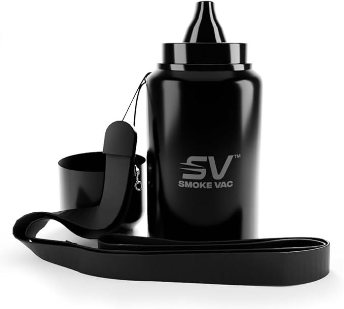 SmokeVac Handheld Personal Air Filter with 4-Layer Filtration & One-Way Check Valve – Portable Mist Eraser & Odor Eliminator for Home, Car, Travel & Events (Black)
