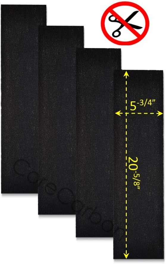 4-Pack Exact Fitment Carbon Pre-Filter Designed to Fit Honeywell Air Genius 3, 4, 5, 6 Purifier - Models HFD300, HFD310, HFD314, HFD320, HD320, HFD323CV1, HFD323-TGT, HFD324, HFD360B