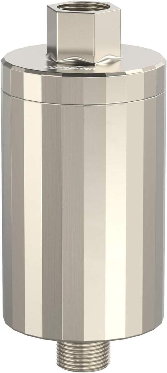 ALL METAL Shower Head Filter – KDF 55 Shower Filter Vitamin C E&A for Hard Water, High Pressure Universal Shower Water Filters to Reduce Toxic Chemicals, Chlorine and Heavy Metals,Brushed Nickel