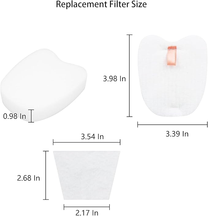 Replacement Filter for Shark HV371 HV370 Rocket Pro DLX Corded Stick Vacuum (4 Foam,4 Felt Filters)