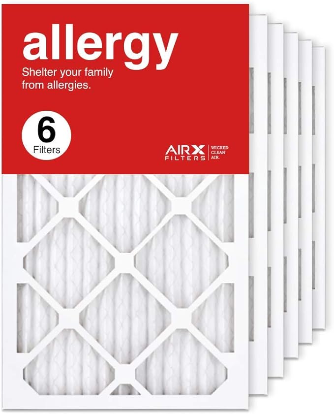 AIRx Filters 13x21.5x1 Air Filter MERV 11 Pleated HVAC AC Furnace Air Filter, Allergy 6-Pack, Made in the USA