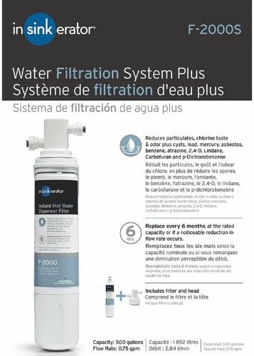 INSINKERATOR Water Filtration System F-2000S with VOCs and Lead Filter