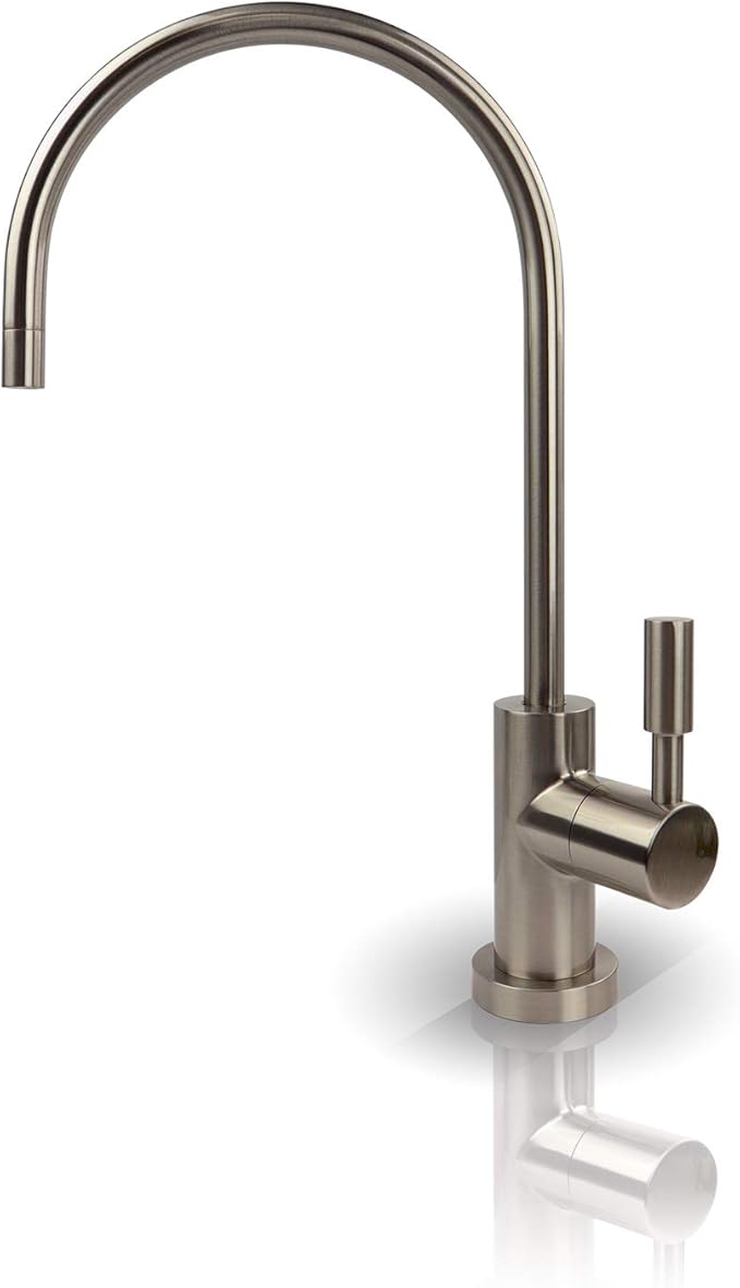 APEC Water Systems Faucet-CD-NP Kitchen Drinking Water Designer Faucet for Reverse Osmosis and Water Filtration Systems, Non-Air Gap Lead-Free, Brushed Nickel