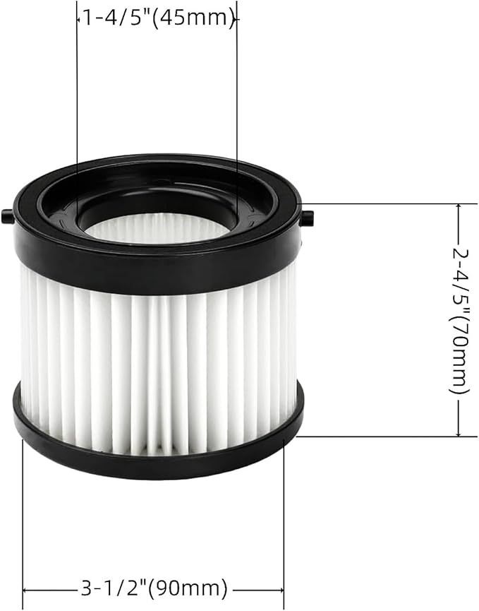 49-90-0160 Cartridge HEPA Filter Compatible with Milwaukisi 49-90-1951 0882-20 Vacuum Cleaner