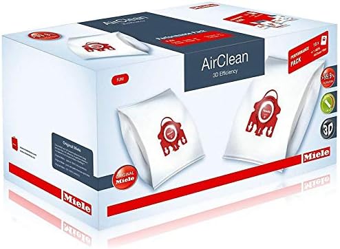 Miele Performance Pack 16 Type FJM AirClean 3D Efficiency Genuine FilterBags + Genuine AH50 HEPA Filter + 4 Genuine Pre-Motor Protection Filters