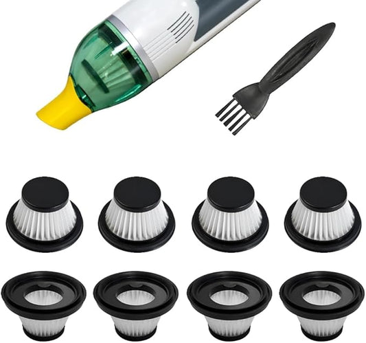 8 Pack HEPA Vacuum Filters Compatible with Compact Cordless Vacuum Cleaner,Vac Parts as Seen on TV,Washable and Reusable