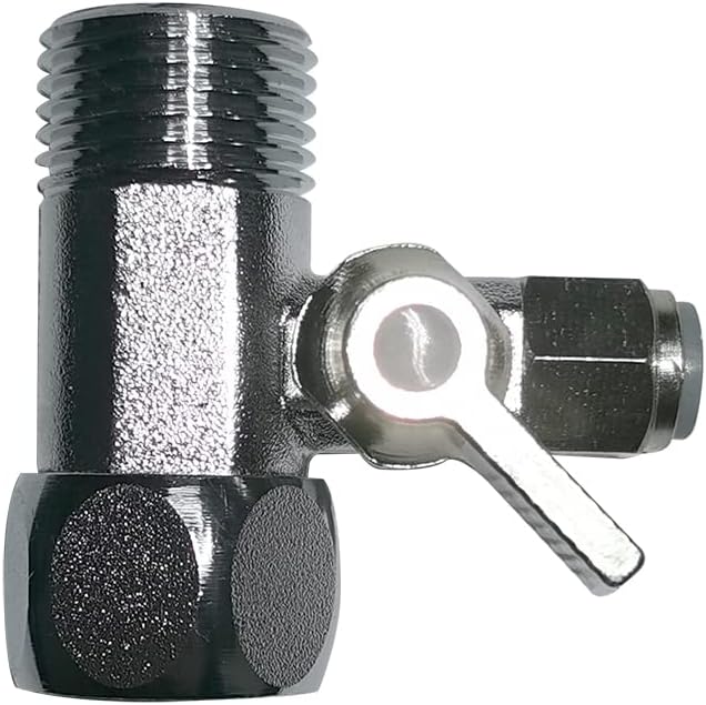 Malida Ball Valve Water Faucet Tap Feed Water Filters RO Reverse Osmosis (1, Conjoined,1/2" x 1/2" x 1/4")
