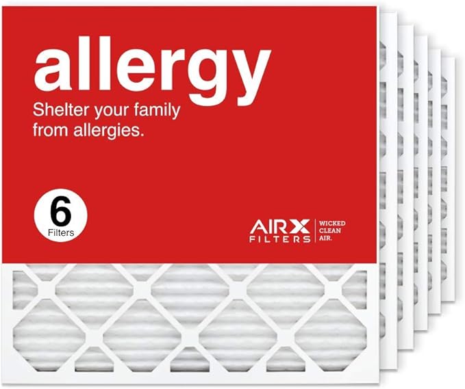AIRx Filters 24x24x1 Air Filter MERV 11 Pleated HVAC AC Furnace Air Filter, Allergy 6-Pack, Made in the USA