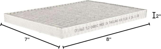 FRAM Fresh Breeze Cabin Air Filter with Arm & Hammer Baking Soda, CF11663 for Select Buick, Chevrolet, GMC and Saturn Vehicles, white