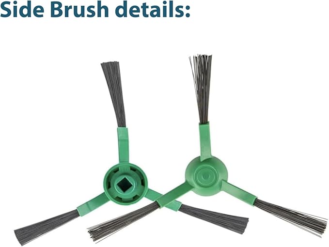 Replacement Parts Accessories for iRobot Roomba Combo Essential Vac 2 Q0520 1 Main Brush Rollers, 4 Hepa Filters, 4 Side Brushes, 4 Dust Bags,1 Brush Cleaning Tool