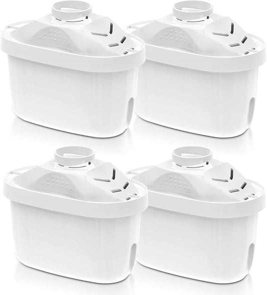 Water Filter Replacement 4 Pack, Latest Standard Water Pitcher Cartridge Replacement, Fit Most Brands of Water Filter Pitchers