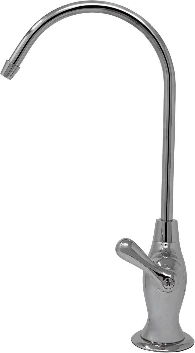 Metpure Non-airgap NSF Certified RO Faucet Reverse Osmosis Drinking Water Filtration System Water Dispenser Spout (Polished Nickel). Vase Style with Faucet Wrench.