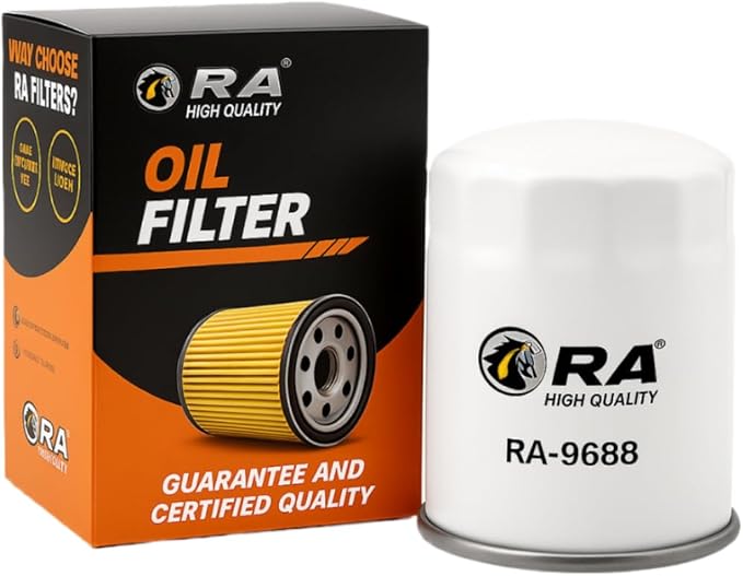 RA-9688 Engine Oil Filter 15K Mile Change Automotive Replacement Interval Spin-On for Select Models Acura, Dodge, Ford, Honda, Hyundai, Isuzu, Kia, Mazda, Mitsibishi, Subaru