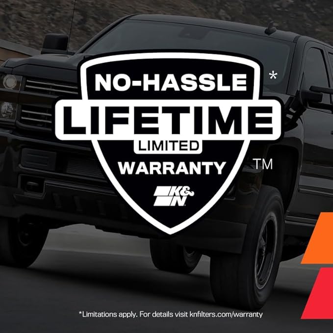K&N High-Flow Original Lifetime Engine Air Filter: Increase Power: Premium, Washable: Compatible with 2023-2025 Chevrolet/GMC: Colorado, Canyon, 33-5143