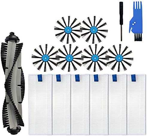 Replacement Parts Kit for Bissell SpinWave Hard Floor Expert Wet and Dry Robot Vacuum(Model:3115),for Bissell EV675 Robot Vacuum Accessory,1 Main Brush,6 Side Brush,6 Hepa Filters