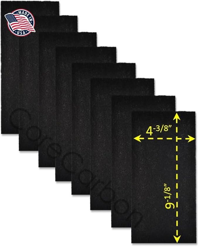 8-Pack Exact Fitment Carbon Pre-Filter Designed to Fit Honeywell True HEPA Models HPA-050, HPA060, HPA060BWM, HPA061-TGT and HEPAClean Model HHT-055