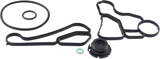 ApplianPar Engine Oil Filter Housing Gasket Kit and Cooler Seal O-rings Set for BMW 1 3 5 Series X1 X3 X5 N26 N52 N54 N56 E60 E90 E91 11427537293