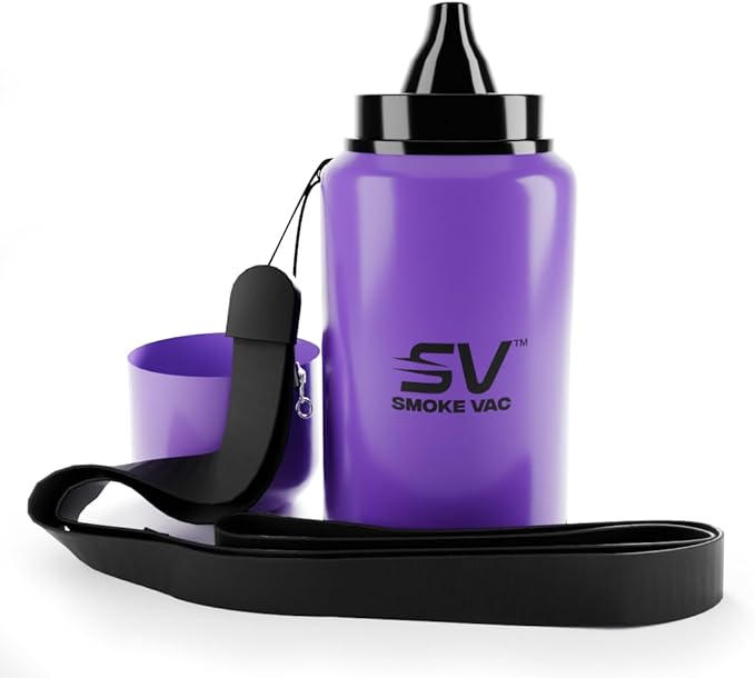 SmokeVac Handheld Personal Air Filter with 4-Layer Filtration & One-Way Check Valve – Portable Mist Eraser & Odor Eliminator for Home, Car, Travel & Events (Purple)