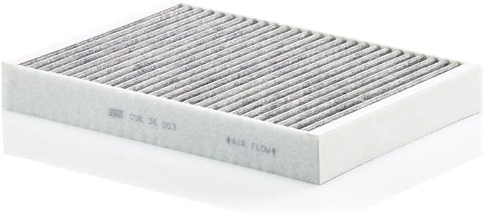 Mann Filter CUK 34 003 Automotive Cabin Air Filter with Activated Carbon, Car & Truck Passenger Compartment OEM Filter Replacement for Volvo: XC60, XC90, S60 and more