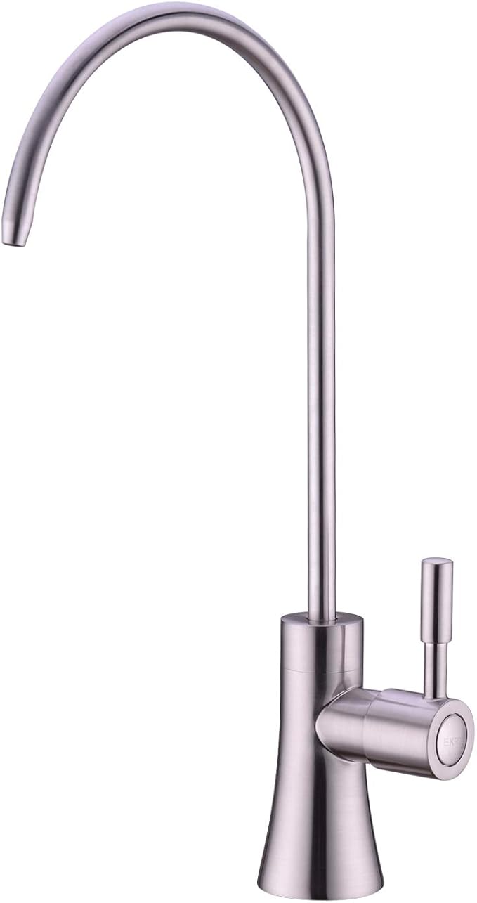 EKRTE Stainless Steel Drinking Water Faucet, Filtered Water Reverse Osmosis RO Faucet for Kitchen Sink, Brushed Nickel Reverse Osmosis Tap for Kitchen Sink