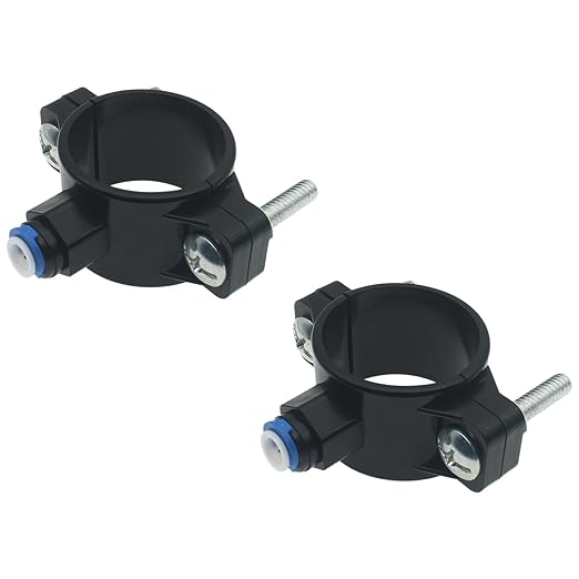 Drain Saddle Valve Clamp 1/4" Quick Connection Water Filters Valve Clamp Connect Fitting for Under Sink Reverse Osmosis RO System Waste Water Line